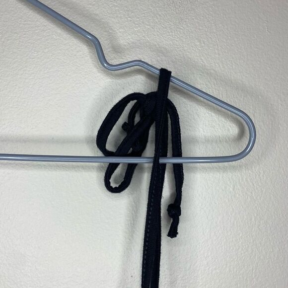 Free People Beach Black Ruffle Flowy Tie-Strap Tank Top Size XS - Picture 4 of 6